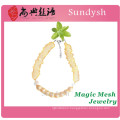 fashion handmade magic pearl titanium mesh necklace